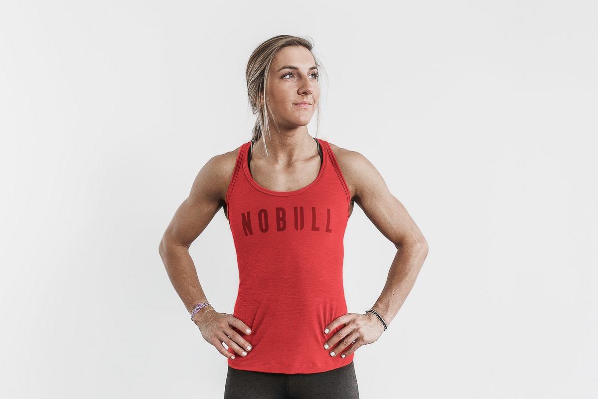 Nobull Racerback Women\'s Tank Tops Red | Australia (QP2659)